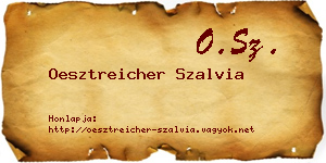 Oesztreicher Szalvia névjegykártya